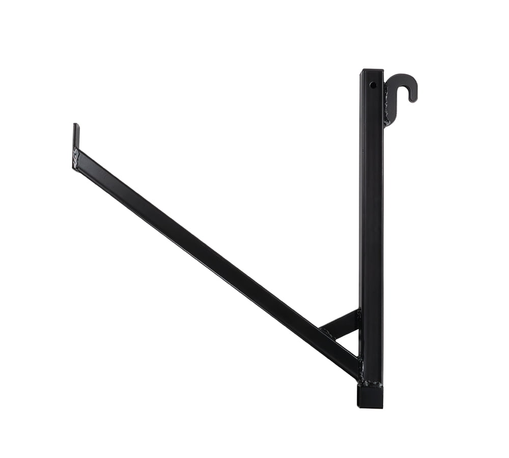 2 Pack of 1 Tier Shipping Container Pipe Rack 18-1/8"(L) x 16"(H), 550 lbs WLL - Black Powder Coated Steel Rack for Trailer Containers - Easy to Assemble & Remove
