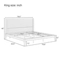 thumbnail image 6 of Euroco Dry Bamboo Wood King Size Platform Bed with 48" Upholstered High Headboard, Chocolate, 6 of 6