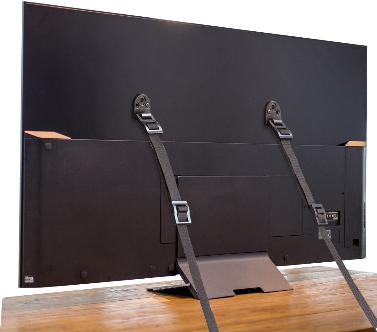 Cunina TV & Furniture Anti-Tip Safety Lock Anchor for Flat Screens, Black, 2 Pack