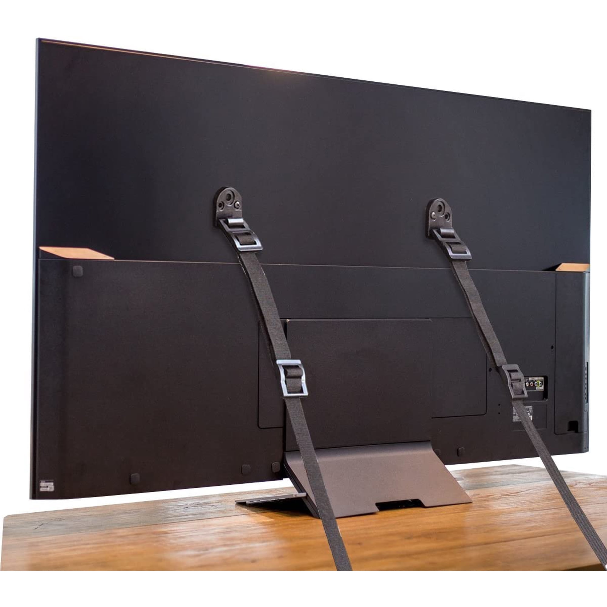 Cunina TV & Furniture Anti-Tip Safety Lock Anchor for Flat Screens, Black, 2 Pack