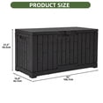 thumbnail image 2 of Uforic 60 Gallon Lockable Resin Outdoor Storage Box, Waterproof Deck Box with Handles, Weather Resistant Outdoor Storage for Patio Furniture, Garden Tools & Pool Accessories, Black, 2 of 8