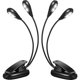 thumbnail image 1 of 2 luces LED para atril con clip, lámparas de lectura de doble brazo para libros en la cama, clip ajustable de 360 ​​grados, 1 of 5