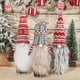 thumbnail image 5 of Kearding Cubierta de botella de vino de Navidad sin rostro manga de hombre viejo sombrero Universal ropa Gnomos Toppers hogar comedor Kits de decoración para fiestas Raya roja, 5 of 6
