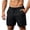 hgg024-Black, variant on Yaoyar Men's Solid Drawstring Waist Quick Dry Running Shorts with Side Split Hem Pockets, Breathable Lightweight Fitness Jogger Sweatpants