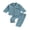 Blue, variant on BemeyourBBs Toddler Baby Boy Spring Summer Fall Clothes Infant Baby Boys Cotton Linen Outfits Lapel Long Sleeve Button Down Shirt and Wide Legs Pockets Pants Set