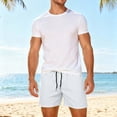thumbnail image 4 of Paiwinds Men's Beach Shorts with Inner Mesh, Quick Dry Nylon Spandex, Elastic Waist Drawstring, Loose Fit Sports Casual Swim Trunks for Summer Vacation, Multiple Colors., 4 of 9