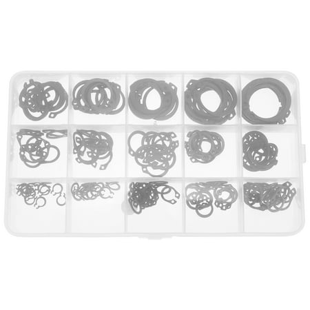 

175pcs Snap Ring Shop Assortment Steel External Circlip Snap Retaining Clamp