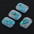 thumbnail image 2 of 4 piezas de cabujones de resina con esquinas redondas y parte trasera plana para manualidades, adornos, álbumes de recortes, manua Lámina Dorada Azul Baoblaze cuentas de botón de lámina de oro de resina, 2 of 7