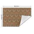 thumbnail image 3 of XMXY Woven Placemats Set of 6 PCS, Brown Mason Masonic Symbol Table Mats Washable Heat Resistant Placemats, 3 of 6