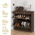 thumbnail image 4 of YINGYING  Mirror Shoe Cabinet with 2 Flip Drawers, Hidden Shoe Organizer with  Storage, Narrow Shoe Rack Cabinet for Entrance, Entryway, Bedroom, 4 of 12