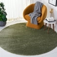 thumbnail image 2 of SAFAVIEH Tahoe Joey Solid Shag Area Rug, Sage, 3' x 3' Round, 2 of 8