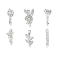 thumbnail image 2 of Adjustable, 6 Styles, Non Piercing Design, Stainless Steel & Zircon, Perfect Gifts - prosthetic NoseFaux Nose Piercing Set, 2 of 7