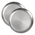 thumbnail image 1 of 20cm Platos de acero inoxidable, juego de 2 platos de cena de Metal, plato para aperitivos, plato para acampar, plato para nueces, plato para dulces, irrompible, 1 of 5