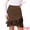 Dark Brown, variant on Faux Suede Skirt for Women's Vintage High Waist Stretch Bodycon M Camel