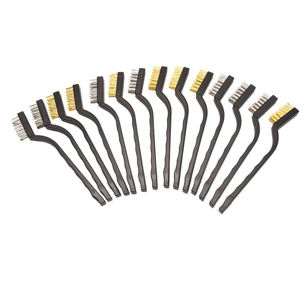 14 Pack Wire Brush Set for Cleaning Welding Slag and Rust Stainless