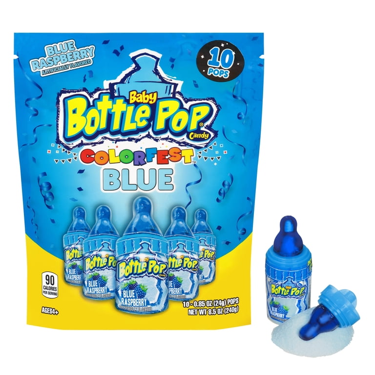 Baby Bottle Pop, Party Pack, 10 Count, Blue Raspberry Flavored