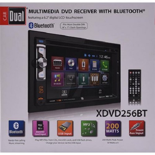 Refurbished Dual XDVD256BT 6.2" Multimedia DVD Receiver with Bluetooth