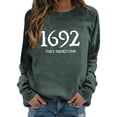 thumbnail image 3 of WEIWEN 1692 They Missed One Sweatshirt Women Halloween Witch Long Sleeve Shirts 1692 Salem Casual Crewneck Pullover Sweaters Gift Tops Women's Clothing Grey, L, 3 of 6