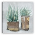 thumbnail image 5 of Abstract art "Golden Greens: Pots of Natural Elegance " painting prints Canvas wall Art for living room, bedroom, bathroom, 5 of 5