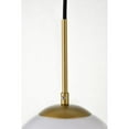 thumbnail image 4 of Living District Baxter 1-Light Metal Pendant in Brass and Frosted White Finish, 4 of 7