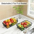 thumbnail image 4 of Auto Beyond 2 Tier Fruit Basket for Kitchen Counter , Large Fruit Basket Rack, Fruit and Vegetable Storage Fruit Rack for Produce Snack Onion Bread, 4 of 5
