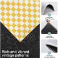thumbnail image 3 of Yellow White Checkerboard Checkered Pattern Kitchen Rugs Sets Of 3,Kitchen Runner Rugs Non Skid Washable,Decorative Kitchen Floor Mats for Kitchen,Sink,Laundry,17"x30"+ 17"x47" + 17"x59", 3 of 6
