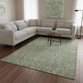 thumbnail image 2 of HomeRoots 664635 9 x 12 ft. Olive Green & Gray Floral Transitional Washable Machine Made Rectangle Area Rug with UV Protection, 2 of 9