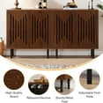thumbnail image 3 of Tribesigns Set of 2 Sideboard Buffet Cabinet with Storage, 59" Storage Cabinet with Doors & Adjustable Shelves, for Living Room, Kitchen, Dark Brown, 3 of 6