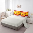 thumbnail image 3 of Manfei Spain Flag 7pcs Queen Bedding,Red Yellow Bedding Comforter Set Queen,Light Gray Reversible, 3 of 7