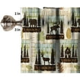 thumbnail image 5 of Retro Rustic Valance, Lodge Bear Moose Deer Pine Tree Vintage Farmhouse Style Window Curtain Valance for Bedroom Kitchen Living Room, One Panel 54x18in, 5 of 6