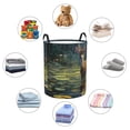 thumbnail image 4 of Fotbe Peaceful Deer Lily Pond Cesto de Ropa con Asas, Cesto Impermeable de Gran Capacidad, Bolsa de Lavado para Dormitorio, Cesto de Ropa con Ruedas y Asas-Small, 4 of 6