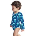 Cotton Baby Onsies, Blue Jellies Long Sleeve Unisex Newborn Baby