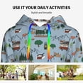 thumbnail image 4 of Lsque Camping Caravan Pattern Casual Women's Hoodie,Hooded Sweatshirt with Kangaroo Pocket,Pullover Hoodie with Eye-catching Drawstrings-Medium, 4 of 7