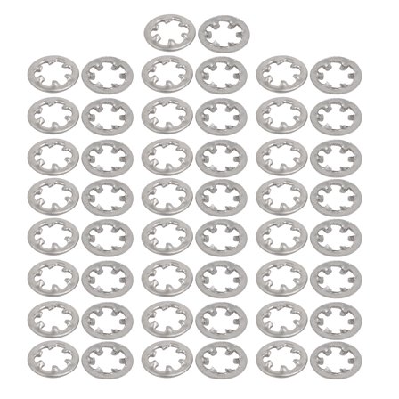 Unique Bargains 3mm Inner Dia Stainless Steel Internal Tooth Lock Washer Silver Tone 50pcs