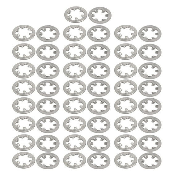 Unique Bargains 3mm Inner Dia Stainless Steel Internal Tooth Lock Washer Silver Tone 50pcs