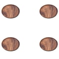 thumbnail image 1 of 4X Tablero Redondo de Madera Maciza Entero de Madera de de Madera de Té Postre Cena de Desayuno, 1 of 8