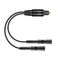thumbnail image 2 of Divisor de audio digital de fibra óptica de 12,6 pulgadas, Plug and Play, chapado en oro para casa, conector compacto de 1 macho a 2 hembras., 2 of 8