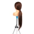 thumbnail image 3 of 70% Human Hair Mannequin Head For Braiding Manikin Head For Hairdresser Professional Cosmetology Dummy Head, 3 of 10