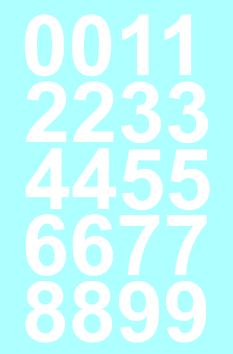 4 Inch Premium Mailbox Number Vinyl Decal Sticker Sheet White 