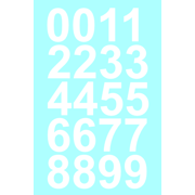 1" Inch Premium Mailbox Number Vinyl Decal Sticker Sheet (White) | Waterproof and Fade-Resistant | Easy to Install Adhesive Vinyl Digits | Home, Apartment, Condo or Business by CustomDecal US