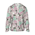 thumbnail image 2 of Uemuo West Cowgirl Disco Pattern Women's Full Zip UPF 50+ Sun Protection Hoodie Jacket Long Sleeve Sun Shirt Hiking Outdoor Performance with Pockets-X-Large, 2 of 9