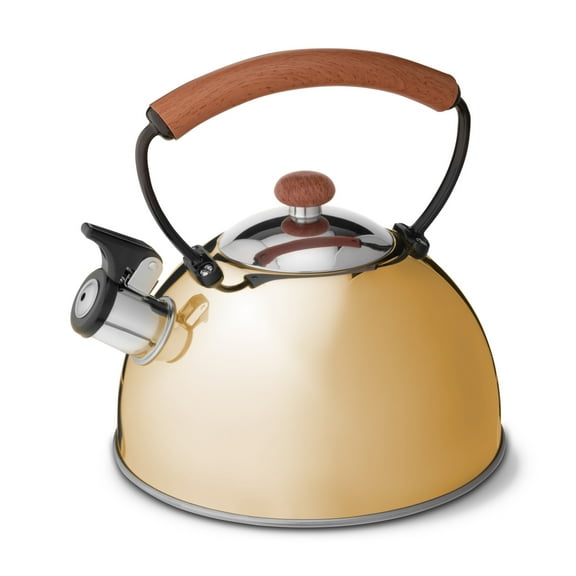 Pinky Up Hadley 70oz Stainless Steel Kitchen Stovetop Tea Kettle, Gold