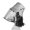 Silver, variant on Women Men Detachable TPU Full Face Bucket Hat Faux Side Slit Buttons Wide Brim Protective Foldable Fisherman for Sun Cap