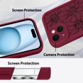 thumbnail image 4 of Funda de teléfono MZELQ para iPhone 15 de silicona, color rojo girasol, 4 of 6