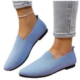 thumbnail image 7 of Plus Size Round Toe Shallow Cut Comfortable Women's Casual & Dress Shoes Daily Wear Spring Summer Wide Width Office Work Blue 5.5, 7 of 7