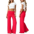 thumbnail image 3 of Women's Leggings Plus Size Pull on Pants Casual Yoga Pants Flare Leggings Bell Bottom for Workout Running Athletic Activewear, 3 of 7