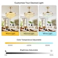 thumbnail image 2 of Ventilador de Techo Tipo Candelabro Deliyfans 42'' con Luces Dorado, 2 of 9