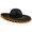 Black+Orange, variant on Mexican Sombrero Hat with Pom Pom Edging, Felt Wide Brim Matador Hat for Party,Daily Use