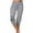 Gray, variant on Aofany Elastic Waist Print Casual Pants Women Knee-Length Capris Loose Drawstring Joggers