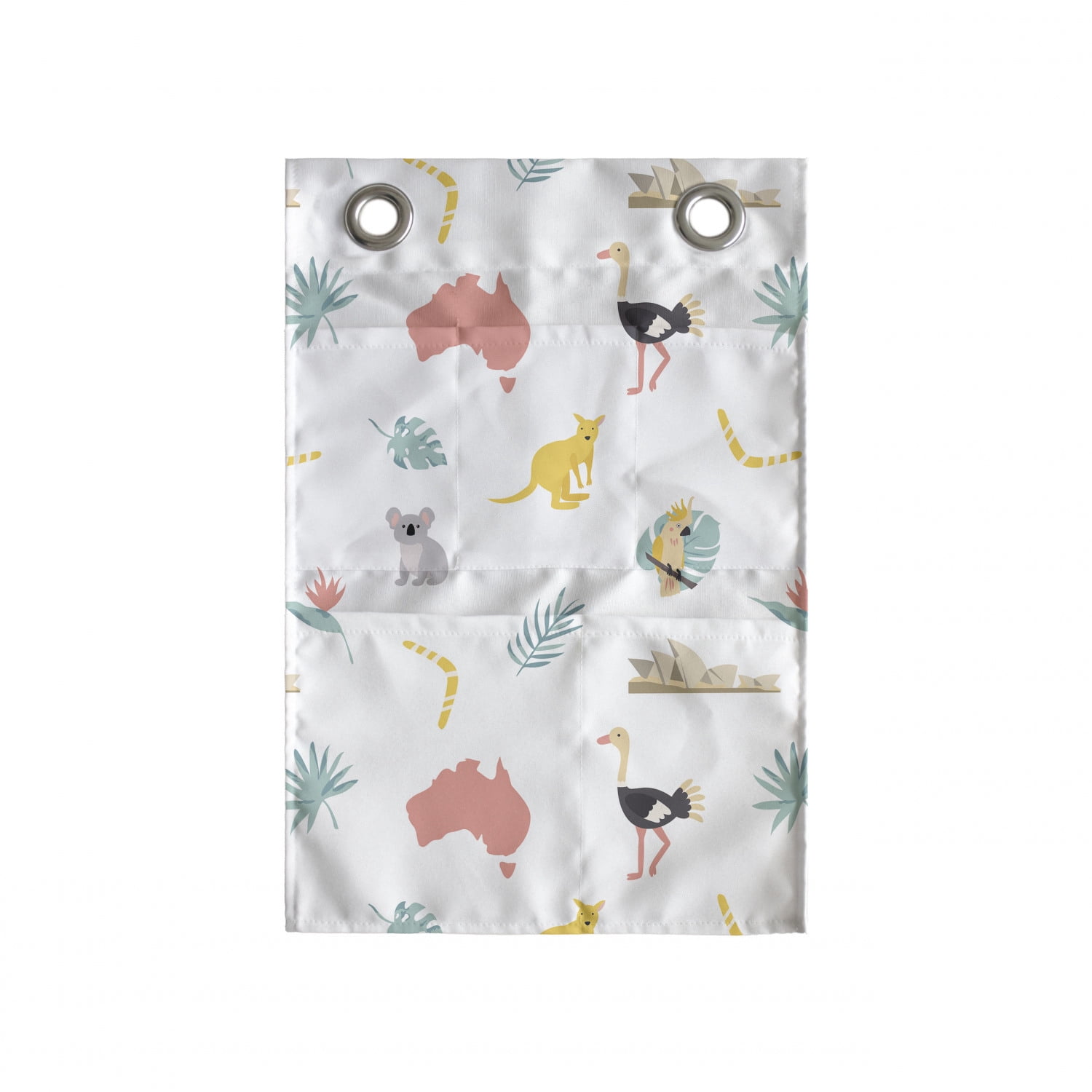 Australian Hanging Pocket Organizer, Continuous Cultural Animals Map ...
